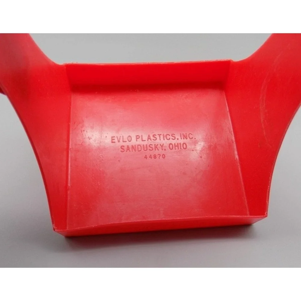 Vintage Milk Carton Handi Holder Red Evlo Plastics Sandusky Ohio